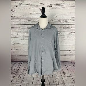 Calvin Klein Button Down Long Sleeve Infinite Shirt Size XL Cotton Blend